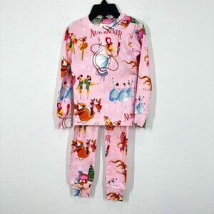 Books to Bed 100% Cotton Pink Pajamas The Nutcracker Cartoon Christmas Gift NWT